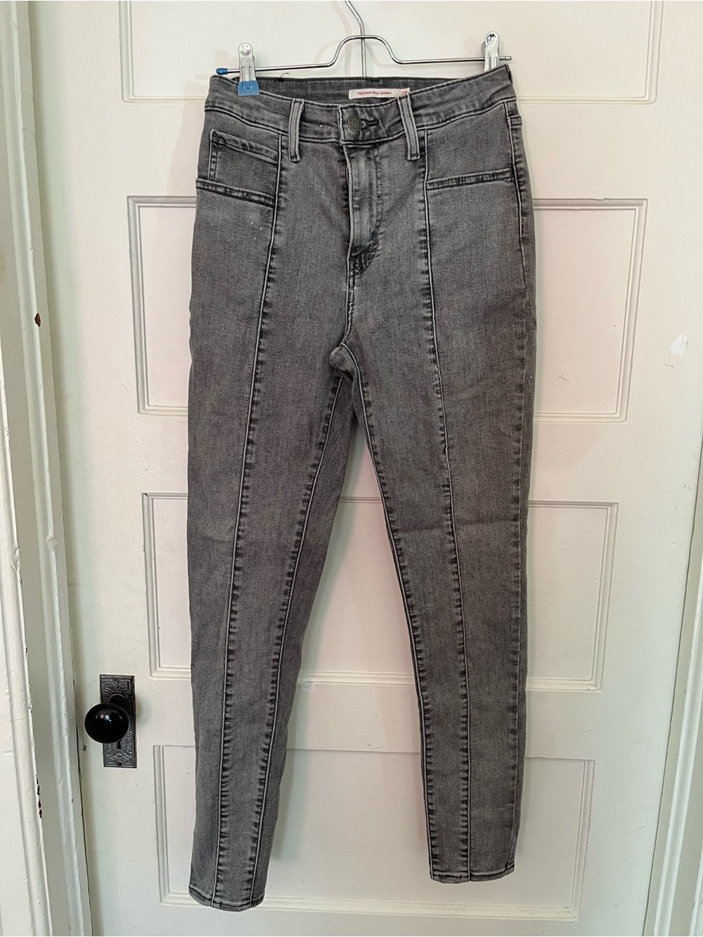 Levi's Charcoal 721 High-Rise Skinny Jeans